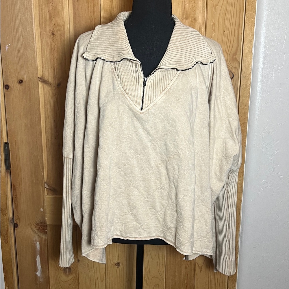 FREE PEOPLE One Shiloh Pullover in Beige - Picture 4 of 8